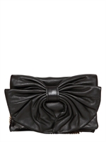 RED VALENTINO - POCHETTE IN NAPPA CON FIOCCO - NERO