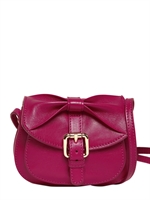 RED VALENTINO - BORSA IN PELLE CON FIOCCO - CICLAMINO