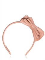 RED VALENTINO - CERCHIETTO PER CAPELLI IN PELLE CON FIOCCO - ROSA
