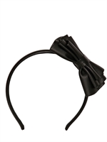 RED VALENTINO - CERCHIETTO PER CAPELLI IN PELLE CON FIOCCO - NERO