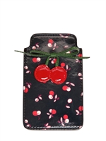 RED VALENTINO - CUSTODIA PER IPHONE IN PELLE STAMPA CILIEGE - MULTICOLORE