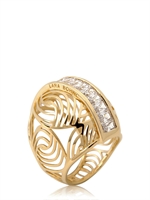 LARA BOHINC - TATJANA DOME RING - YELLOW/ GOLD