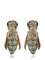 SCHIELD - BEE EARRINGS - BLUE