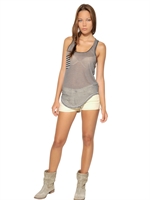 ISABEL MARANT ÉTOILE - SUPER LEICHTES GESTREIFTES TANK TOP AUS JERSEY - WEIß/NACHT