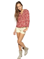 ISABEL MARANT ÉTOILE - PRINTED COTTON VOILE SHIRT - RED/WHITE