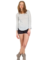 ISABEL MARANT ÉTOILE - TOP AUS LEINENJERSEY - HELLBLAU
