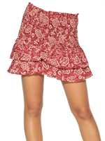 ISABEL MARANT ÉTOILE - GONNA IN VOILE DI COTONE - ROSSO/BIANCO