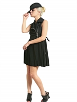 SILENT BY DAMIR DOMA - VESTE BAUMWOLLE & VERWASCHENER SATIN KLEID - SCHWARZ