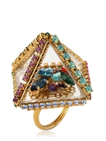 ERICKSON BEAMON - WHO ARE YOU RING - GOLD/MULTI