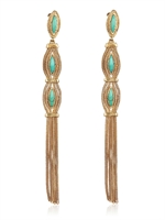 AURELIE BIDERMANN - SUNSET PENDENT EARRINGS - TURQUOISE