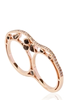 NESSA - K.O. RING AUS ROSÉGOLD MIT DIAMANTEN - ROSA/GOLD