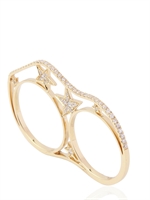 NESSA - K.O. RING AUS GOLD UND DIAMANTENSTERNEN - GOLDGELB