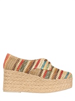 JEFFREY CAMPBELL - ZEPPE IN RAFIA E CORDA 80MM - VARIOPINTO