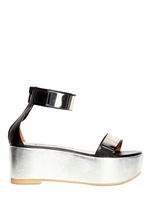 JEFFREY CAMPBELL - ZEPPE IN PELLE CON PLACCA SPECCHIATA 60MM - NERO