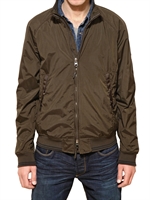 ARMANI JEANS - BOMBER IN NYLON - VERDE MILITARE