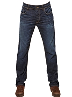 ARMANI JEANS - 19CM WASHED STRETCH DENIM JEANS - DENIM BLUE