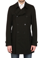 BURBERRY LONDON - TRENCH IN COTONE CERATO - NERO
