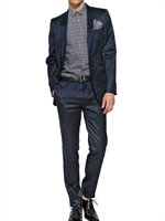 BURBERRY LONDON - ABITO IN RASATELLO DI COTONE - BLU SCURO