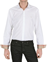 BURBERRY BRIT - BAUMWOLL POPELINE STRETCH HEMD - WEIß