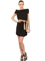 ANIYE BY - STRETCHKLEID AUS TECHNOJERSEY - SCHWARZ