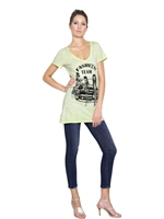 SWEET MATILDA - PRINTED JERSEY MELANGE T-SHIRT - LIME