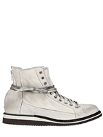 CORVARI - SNEAKERS IN PELLE - ECRU