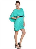 SPACE - CREPE DI VISCOSE DRESS - GREEN