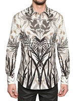 ALEXANDER MCQUEEN - HEMD AUS BAUMWOLLPOPELINE MIT PALMENDRUCK - MULTI GRÜN