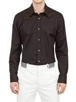 ALEXANDER MCQUEEN - HEMD AUS BAUMWOLLPOPELINE MIT GURT - SCHWARZ