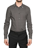 ALEXANDER MCQUEEN - POPELINEHEMD MIT DOPPELTEM KRAGEN UND SCHÄDELDRUCK - MULTI SCHWARZ