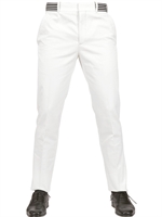 ALEXANDER MCQUEEN - 17CM CANVAS & COTTON GABARDINE TROUSERS - WHITE/BLACK