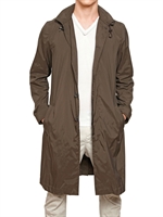 LANVIN - TAFFETA NYLON HOODED TRENCH COAT - KHAKI