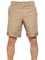 LANVIN - WASHED COTTON CANVAS SHORTS - BEIGE