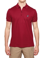 LANVIN - SHOE EMBROIDERY COTTON PIQUET POLO - BORDEAUX