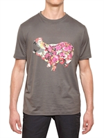 LANVIN - HIPPOPOTAMUS PRINT LIGHT JERSEY T-SHIRT - GREY