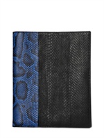 LANVIN - PYTHON & SNAKESKIN IPAD CASE - BLUE/BLACK