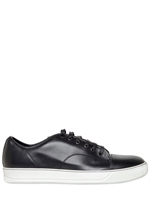 LANVIN - MATT LEATHER SNEAKERS - BLACK