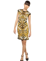 ALEXANDER MCQUEEN - ABITO IN LANA E SETA LAVORAZIONE JACQUARD - MULTICOLORE