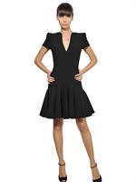 ALEXANDER MCQUEEN - ABITO IN CREPE E VISCOSA - NERO