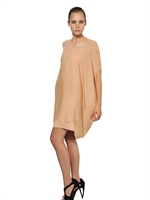 ALEXANDER MCQUEEN - ABITO ASIMMETRICO IN LANA MERINO - CIPRIA