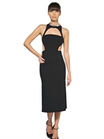 ALEXANDER MCQUEEN - ABITO IN CREPE E VISCOSA - NERO