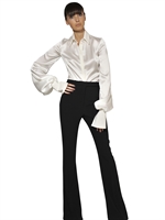 ALEXANDER MCQUEEN - SILK SATIN SHIRT - WHITE