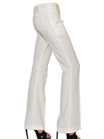 ALEXANDER MCQUEEN - PANTALONI IN VISCOSA E CREPE - BIANCO
