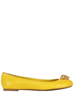 ALEXANDER MCQUEEN - 10MM CALFSKIN SKULL BALLERINA FLATS - YELLOW