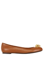 ALEXANDER MCQUEEN - BALLERINE IN PELLE CON TESCHIO 10MM - CAMMELLO