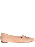 ALEXANDER MCQUEEN - MOCASSINI IN CAMOSCIO CON TESCHIO 10MM - NUDO