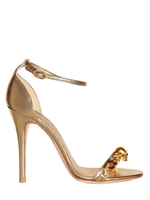 ALEXANDER MCQUEEN - SANDALI IN PELLE CON CATENA 110MM - ORO