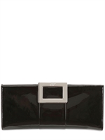 ROGER VIVIER - BELLE VIVIER PATENT LEATHER CLUTCH - BLACK