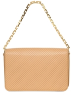 SAINT LAURENT - LARGE BABYLON EMBOSSED LEATHER BAG - SAND