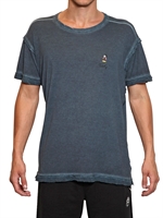 DOLCE & GABBANA - MICKEY MOUSE APPLIKATION AUF JERSEY T-SHIRT - BLAU